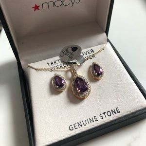 Macy’s necklace and earring set